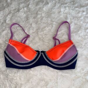 Cynthia Rowley color block bikini top. Size small